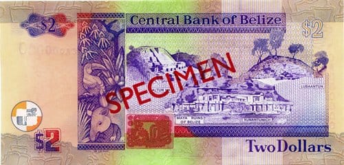 2 $ Belize Dollar